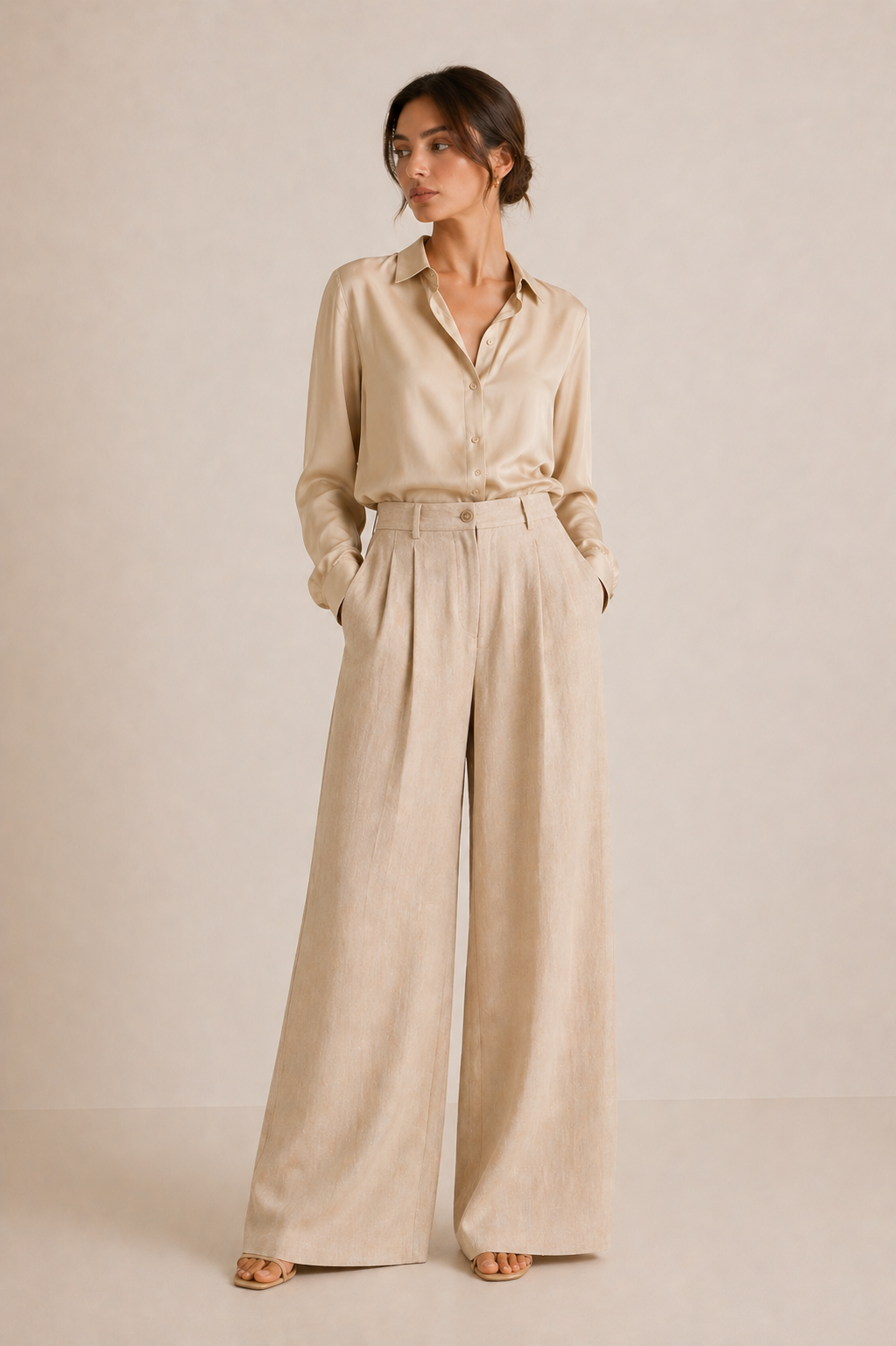 Брюки широкие Sand